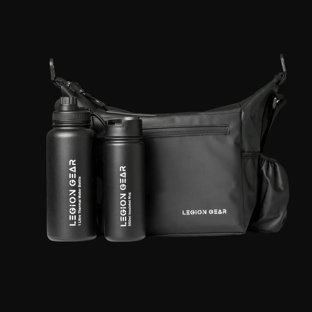 Small Insulated Cooler Bag & Bottle Bundle - Black