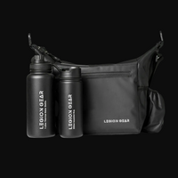 Small Insulated Cooler Bag & Bottle Bundle - Black