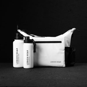Small Insulated Cooler Bag & Bottle Bundle - White