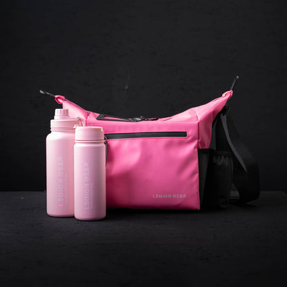 Small Insulated Cooler Bag & Bottle Bundle - Pink