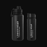 Small Insulated Cooler Bag & Bottle Bundle - Black