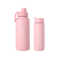 Small Insulated Cooler Bag & Bottle Bundle - Pink